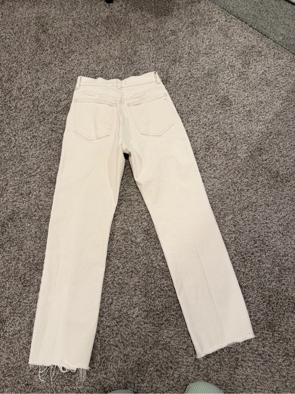 Madewell 90s straight Jean vintage canvas hemmed raw cut 26 - Picture 6 of 16